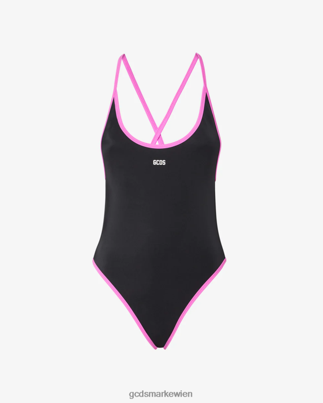 Herz-Badeanzug GCDS Frauen Kleidung Schwarz V0XTXR479