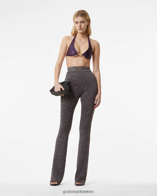 Unterkleid mit metallischem Logo-Clip GCDS Frauen Kleidung violett V0XTXR486