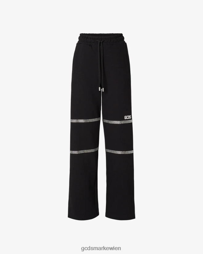 Bling-Jogginghose GCDS Frauen Kleidung Schwarz V0XTXR451