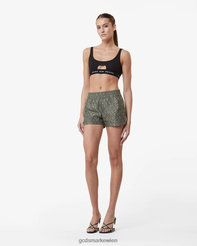 Bling-Monogramm-Shorts GCDS Frauen Kleidung Mehrfarbig V0XTXR460