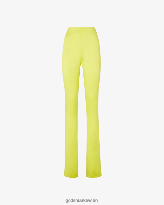Bling glänzende Röhrenhose GCDS Frauen Kleidung gelbes Fluo V0XTXR442