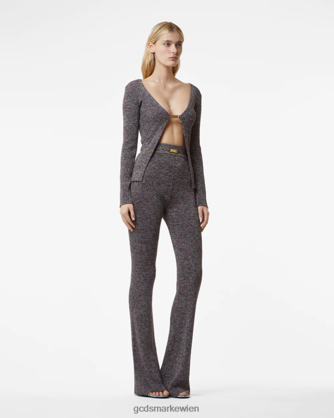 Hose aus Lurex-Melange-Strick GCDS Frauen Kleidung Mehrfarbig V0XTXR455