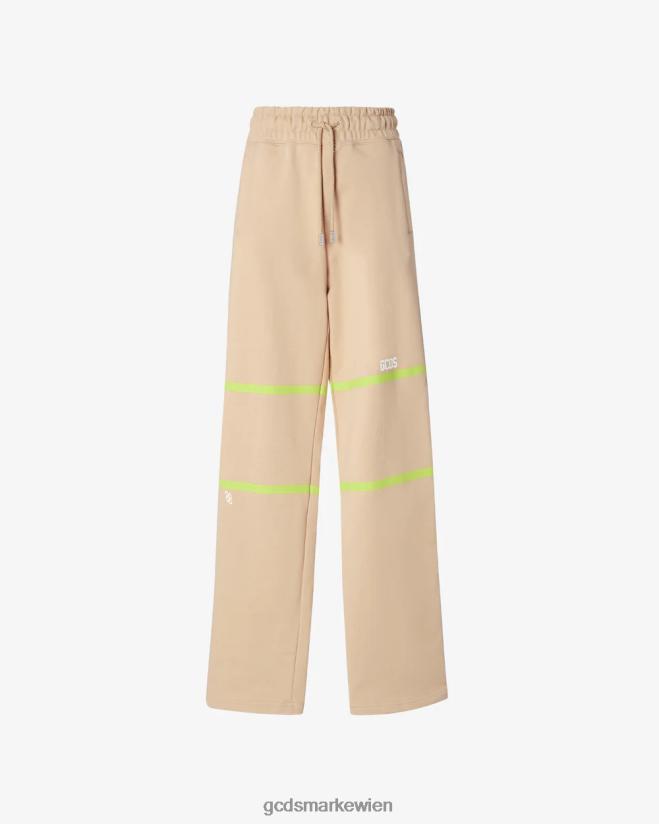 Jogginghose mit niedrigem Bandlogo GCDS Frauen Kleidung Beige V0XTXR443