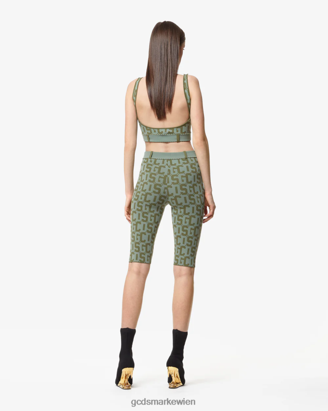 Matilda-Monogramm-Radfahrer GCDS Frauen Kleidung Militärgrün V0XTXR461