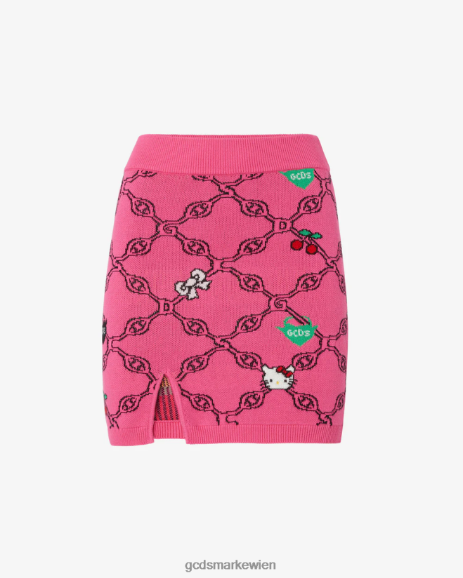 Hallo Kitty-Jacquardrock GCDS Frauen Kleidung Fuchsie V0XTXR429
