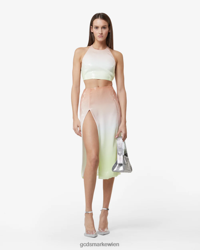 Langer Rock mit degradierten Pailletten GCDS Frauen Kleidung Mehrfarbig V0XTXR419