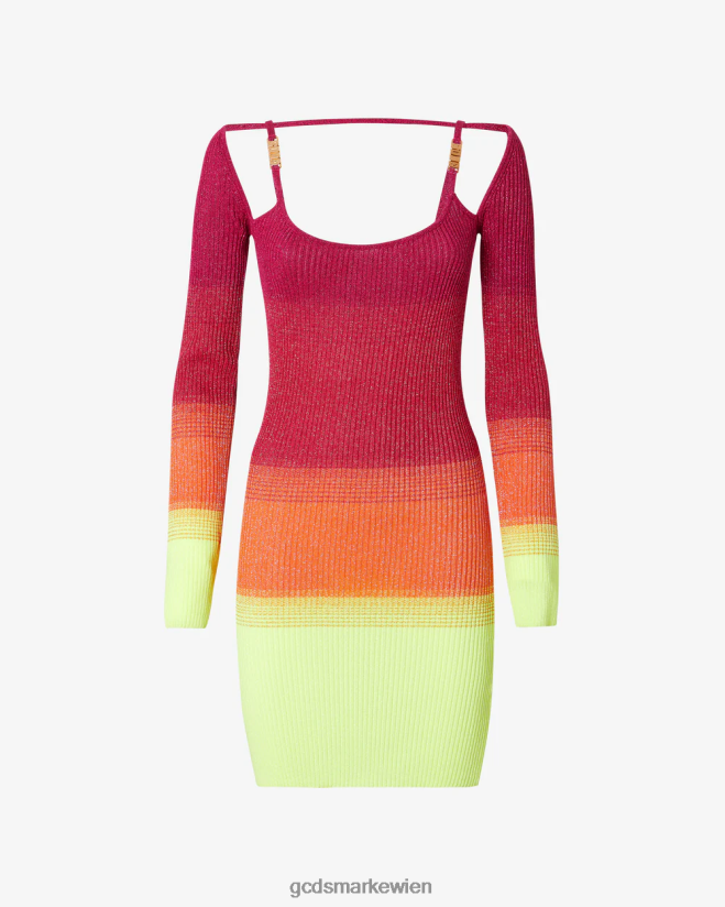 Minikleid mit Lurex-Degradierung GCDS Frauen Kleidung Fuchsie V0XTXR415