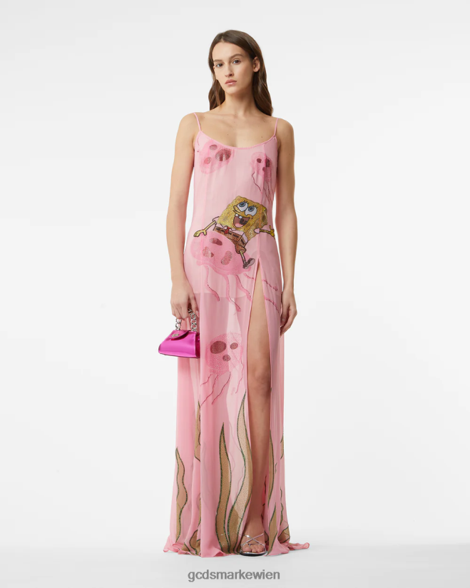 Mit Spongebob besticktes Kleid GCDS Frauen Kleidung Rosa V0XTXR406