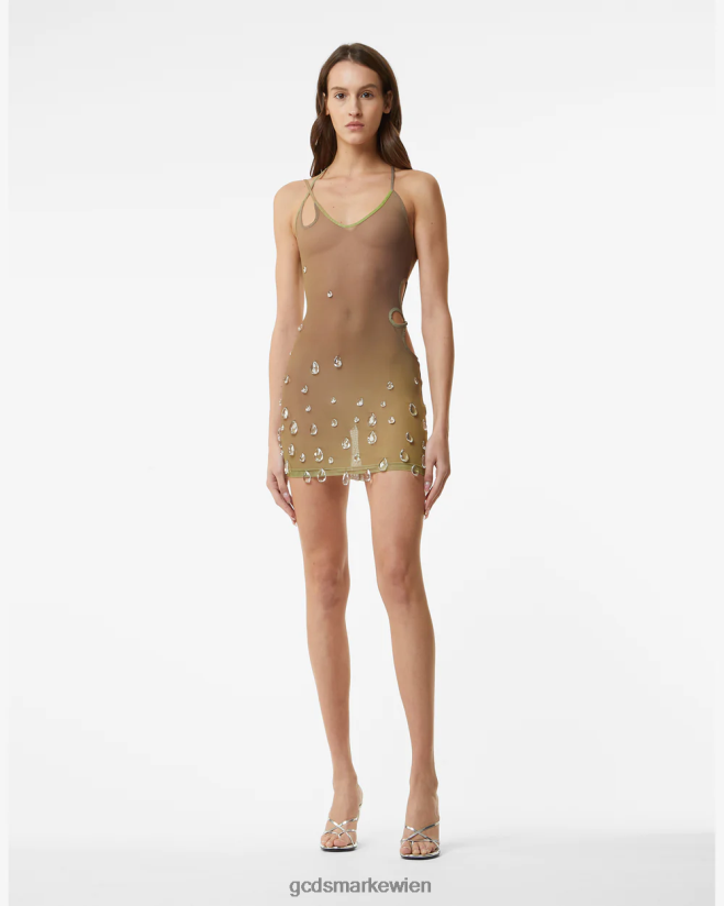 Sita lässt ihr Kleid fallen GCDS Frauen Kleidung Militärgrün V0XTXR430