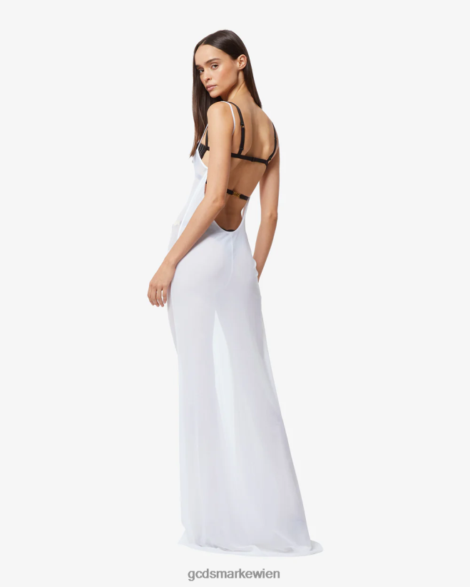 durchsichtiges Kleid GCDS Frauen Kleidung Weiß V0XTXR398