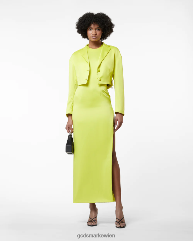 Bling-Glanzjacke GCDS Frauen Kleidung gelbes Fluo V0XTXR317