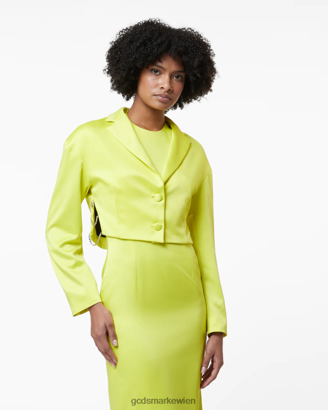 Bling-Glanzjacke GCDS Frauen Kleidung gelbes Fluo V0XTXR317