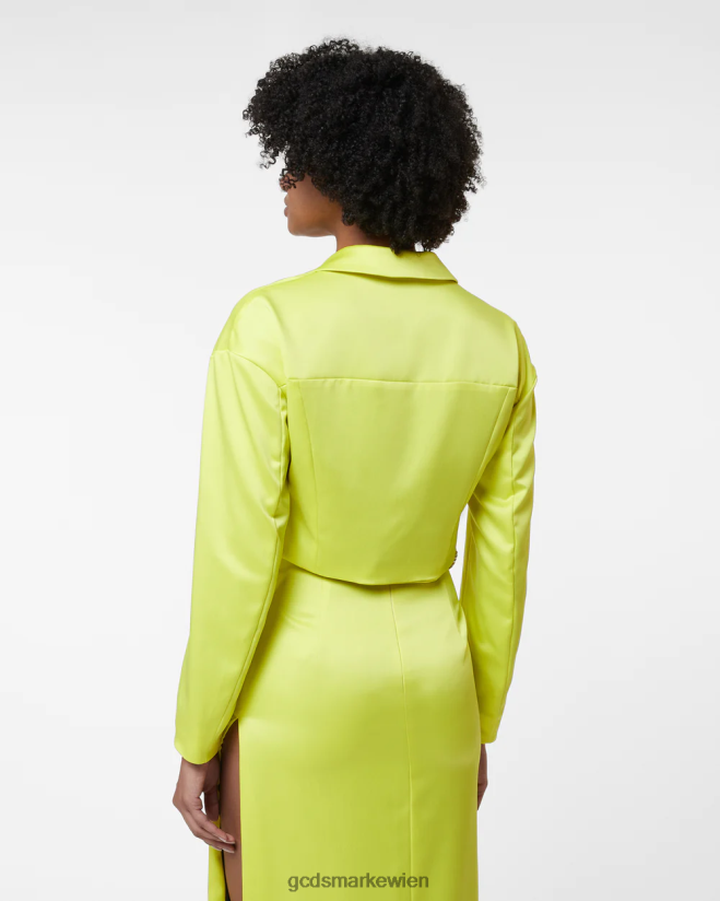 Bling-Glanzjacke GCDS Frauen Kleidung gelbes Fluo V0XTXR317