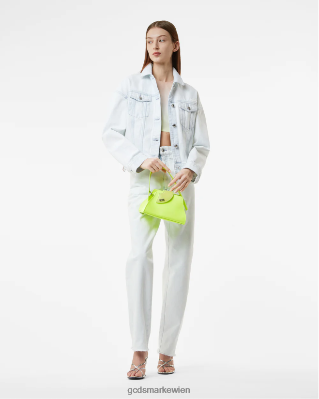 Bling-Jeansjacke GCDS Frauen Kleidung cremefarben V0XTXR320