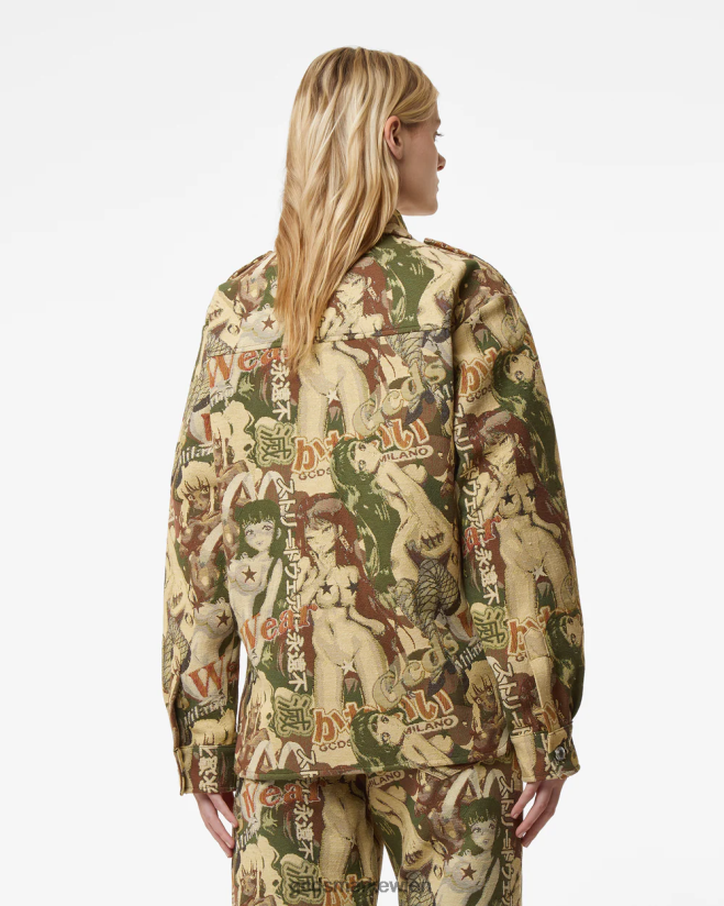 Hentai-Überhemd GCDS Frauen Kleidung Militärgrün V0XTXR313