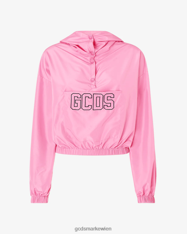 Herzförmiger, kurz geschnittener Anorak GCDS Frauen Kleidung Fuchsie V0XTXR322