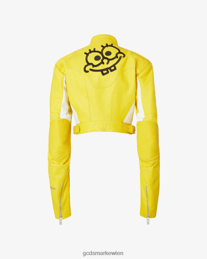 Spongebob-Lederjacke GCDS Frauen Kleidung Gelb V0XTXR315