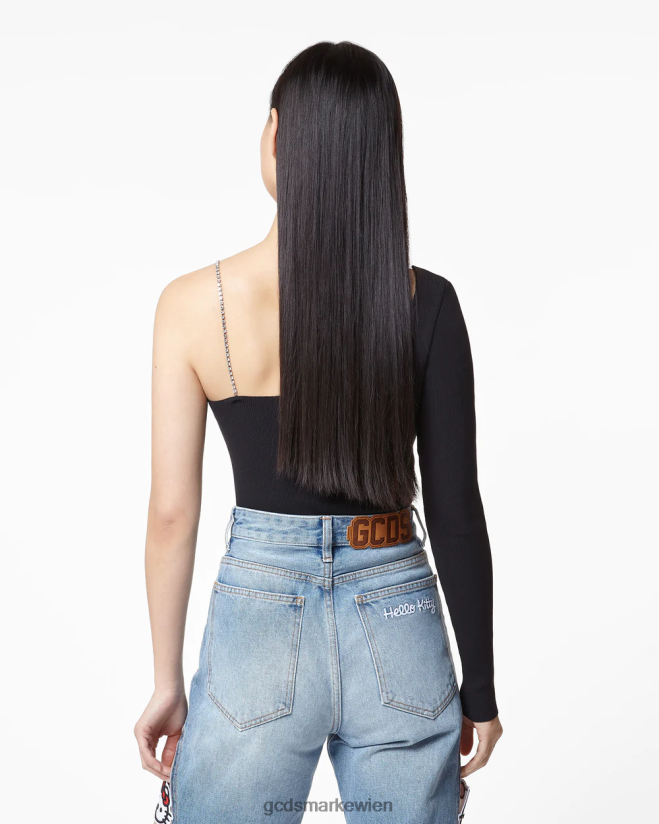 Bling One-Shoulder-Body GCDS Frauen Kleidung Schwarz V0XTXR384