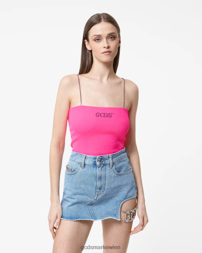 Bling-Top GCDS Frauen Kleidung Fuchsie V0XTXR374