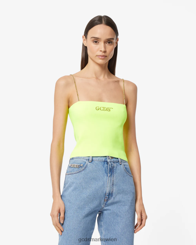 Bling-Top GCDS Frauen Kleidung Kalk V0XTXR373