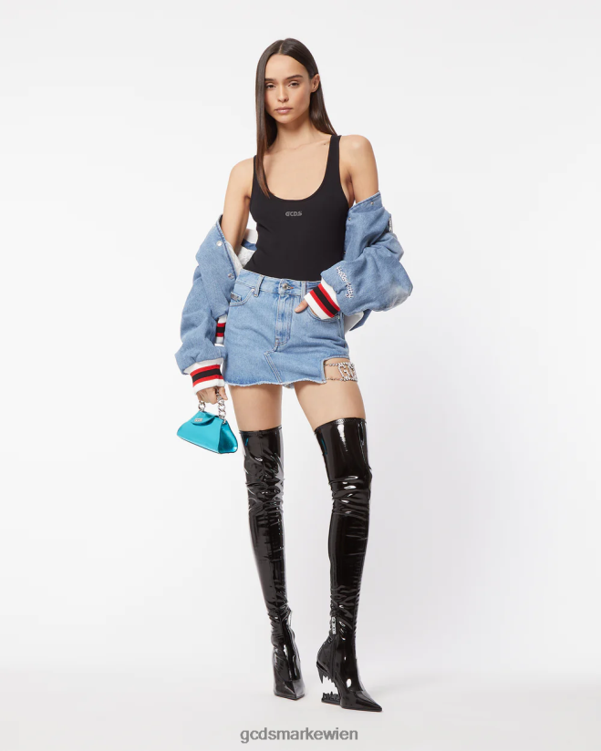 Jersey-Body GCDS Frauen Kleidung Schwarz V0XTXR385