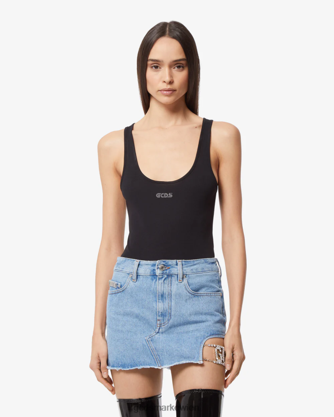 Jersey-Body GCDS Frauen Kleidung Schwarz V0XTXR385