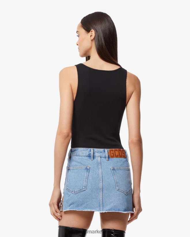 Jersey-Body GCDS Frauen Kleidung Schwarz V0XTXR385