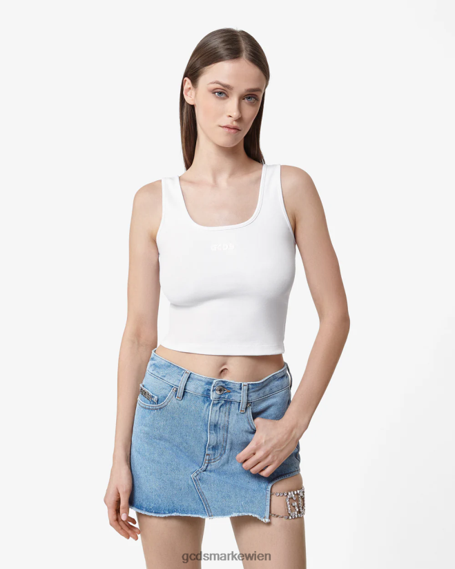 Jersey-Oberteil GCDS Frauen Kleidung Weiß V0XTXR380