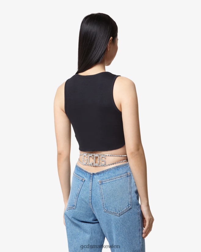 Spongebob Don't Care Crop Top GCDS Frauen Kleidung Schwarz V0XTXR382