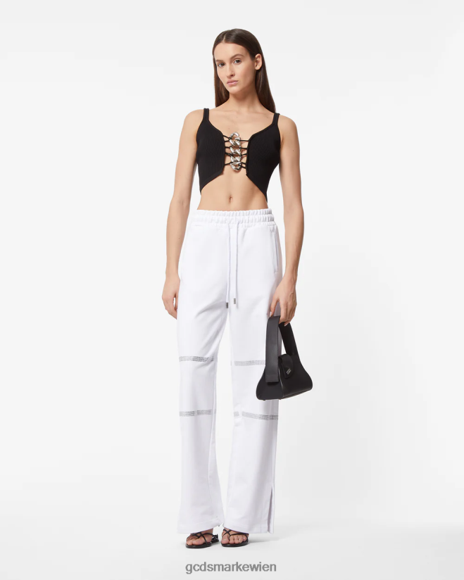 Tanktop mit Logo-Kette GCDS Frauen Kleidung Schwarz V0XTXR387