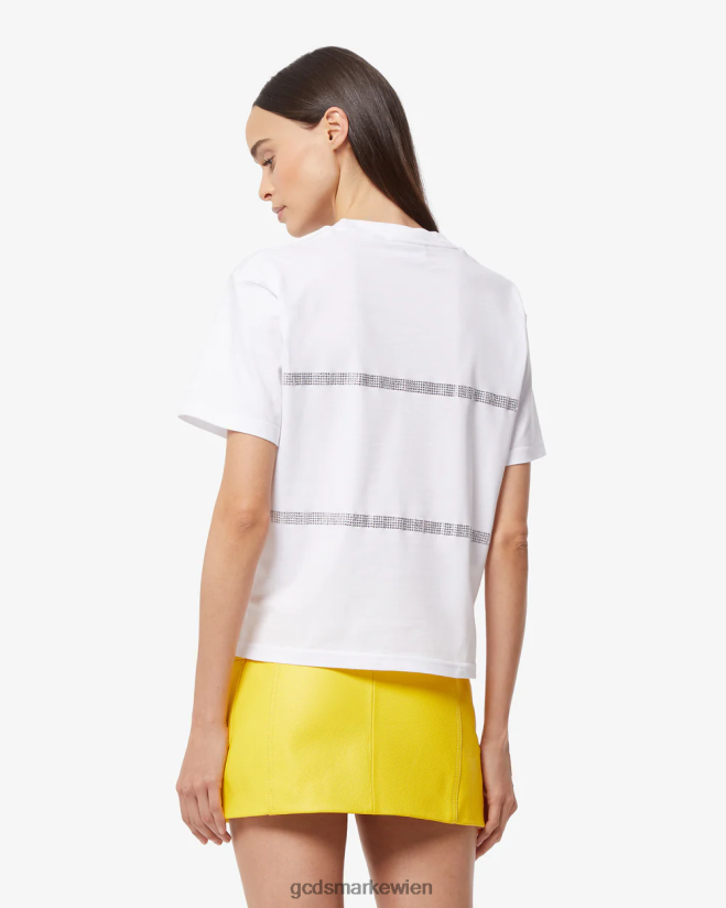 Bling-T-Shirt GCDS Frauen Kleidung Weiß V0XTXR355