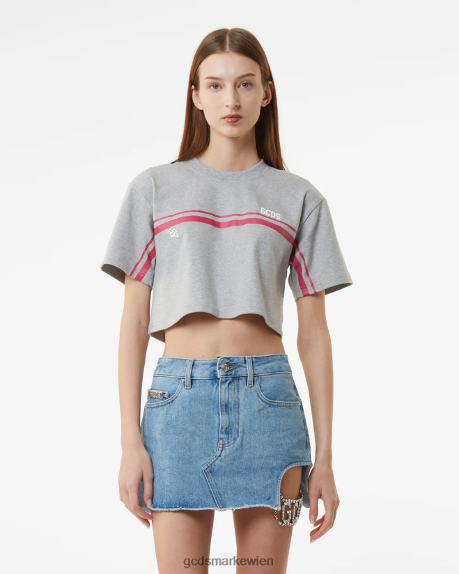 Bliss-Crop-Top GCDS Frauen Kleidung grau V0XTXR364