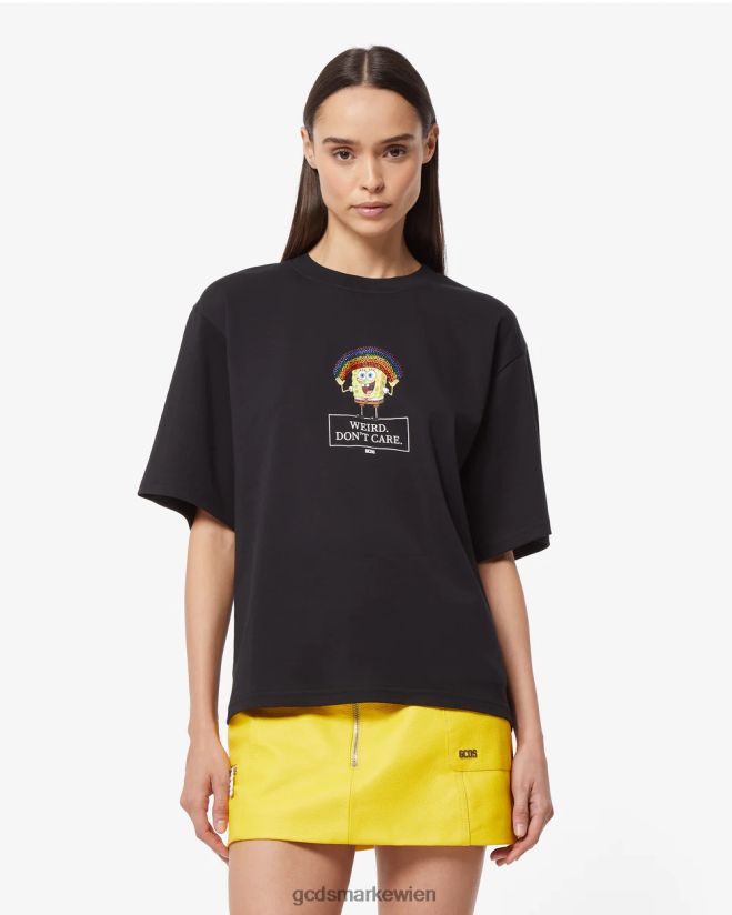 Spongebob ist mir egal, T-Shirt GCDS Frauen Kleidung Schwarz V0XTXR362