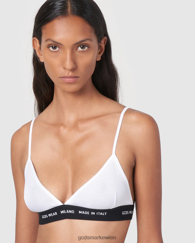 Tragen Sie einen einfachen BH GCDS Frauen Kleidung Weiß V0XTXR469