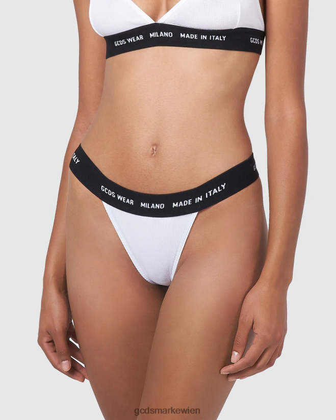 Verschleißschlupf GCDS Frauen Kleidung Weiß V0XTXR470