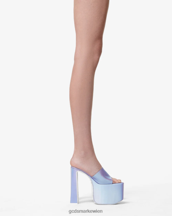 Holographische Plateausandalen GCDS Frauen Schuhwerk silber/lila V0XTXR499