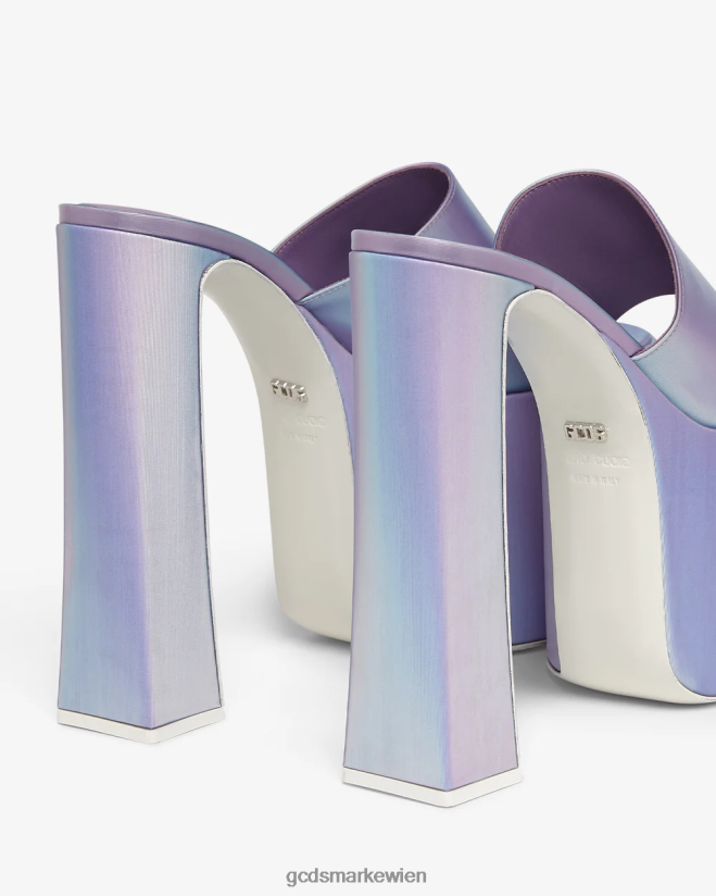 Holographische Plateausandalen GCDS Frauen Schuhwerk silber/lila V0XTXR499