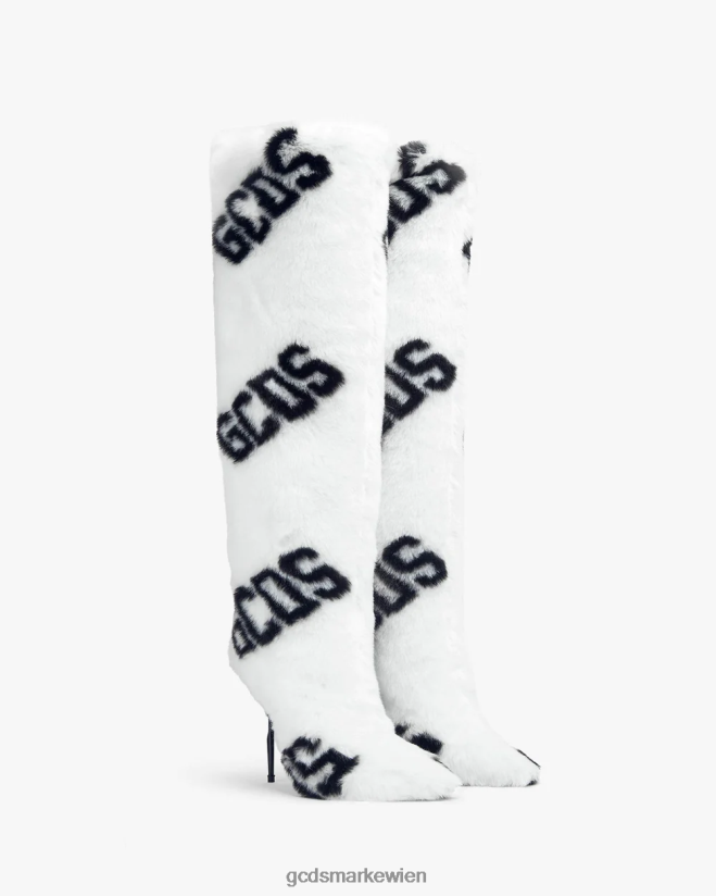 Kunstpelzstiefel GCDS Frauen Schuhwerk Weiß V0XTXR494