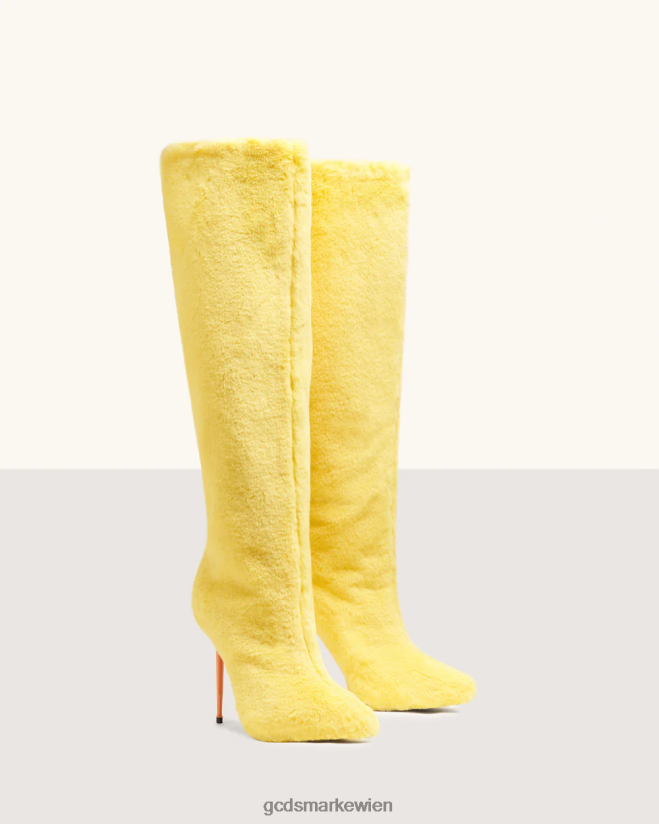 Pelzstiefel GCDS Frauen Schuhwerk Gelb V0XTXR567