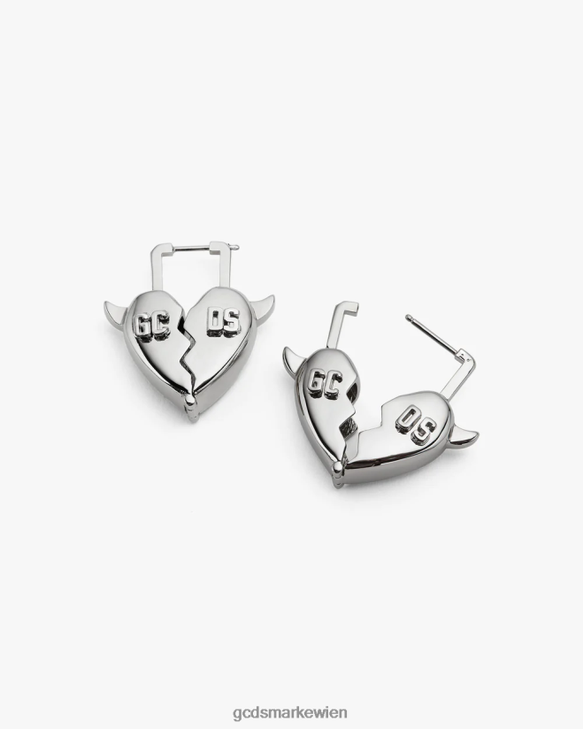 herzzerreißende Ohrringe GCDS Frauen Zubehörteil Silber V0XTXR548