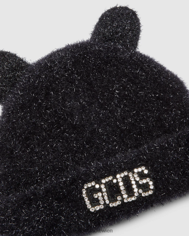 Beanie mit Teddyohren GCDS Frauen Zubehörteil Schwarz V0XTXR544