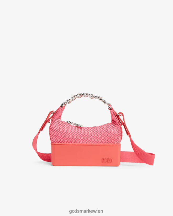 Kleine Matilda-Mesh-Tasche GCDS Frauen Zubehörteil Rosa Fluo V0XTXR536