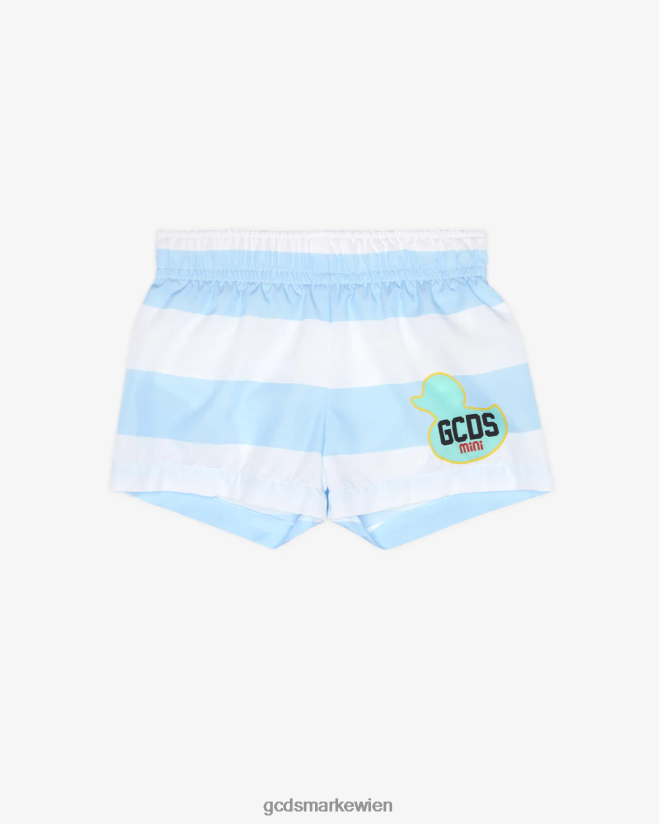 Baby-Badeshorts mit Streifen GCDS Kinder Kleidung hellblau V0XTXR644
