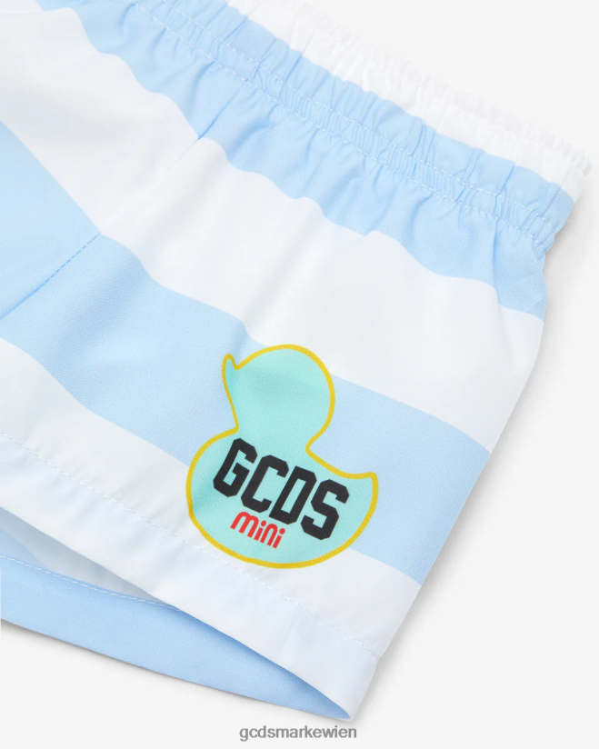 Baby-Badeshorts mit Streifen GCDS Kinder Kleidung hellblau V0XTXR644