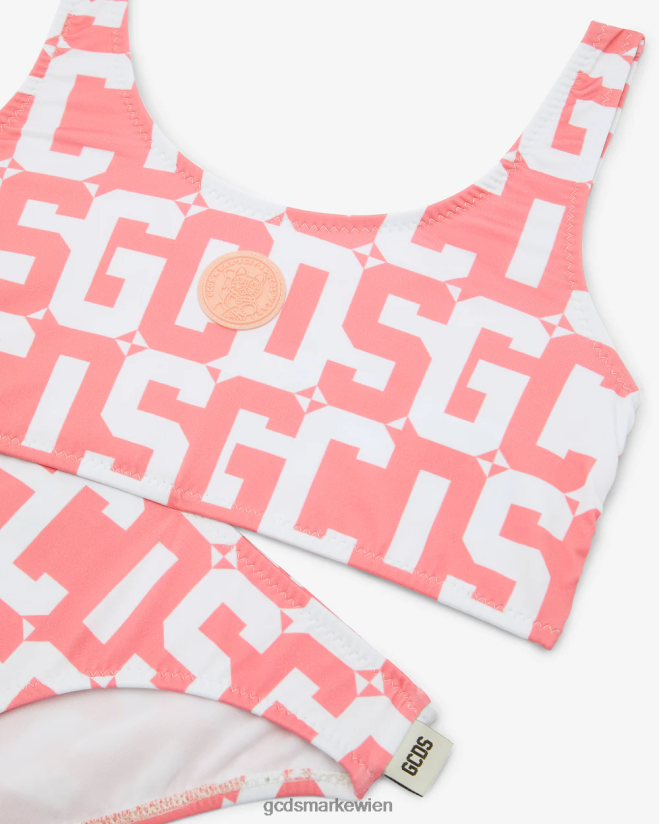 Junior-Monogramm-Bikini GCDS Kinder Kleidung Rosa V0XTXR824