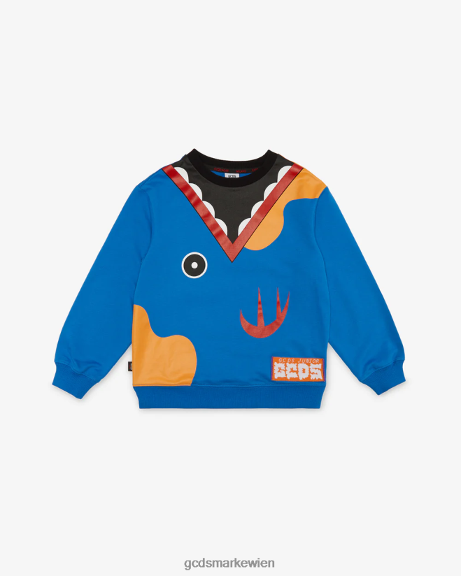 Junior-Haifisch-Rundhalsausschnitt GCDS Kinder Kleidung Blau V0XTXR702
