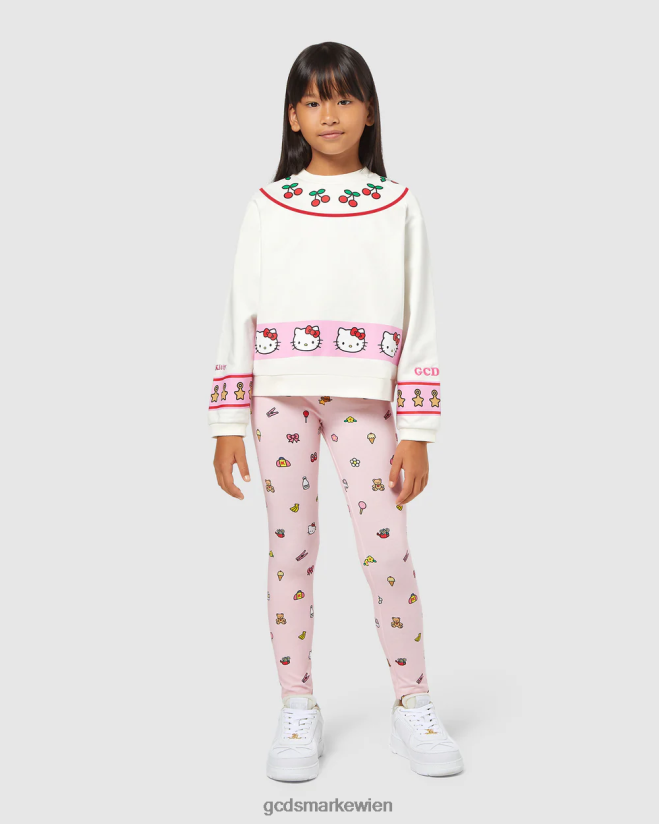 Junior-Hello-Kitty-Rundhalsausschnitt GCDS Kinder Kleidung cremefarben V0XTXR784