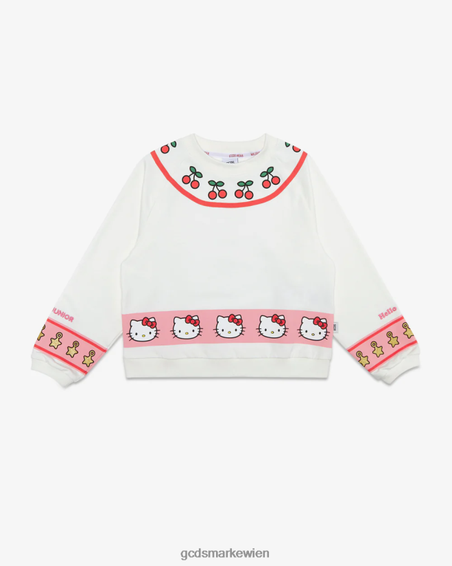 Junior-Hello-Kitty-Rundhalsausschnitt GCDS Kinder Kleidung cremefarben V0XTXR787