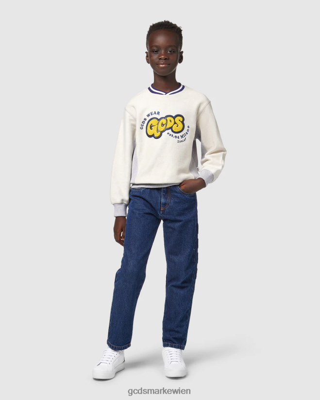 Junior-Rundhalsausschnitt GCDS Kinder Kleidung grau V0XTXR673