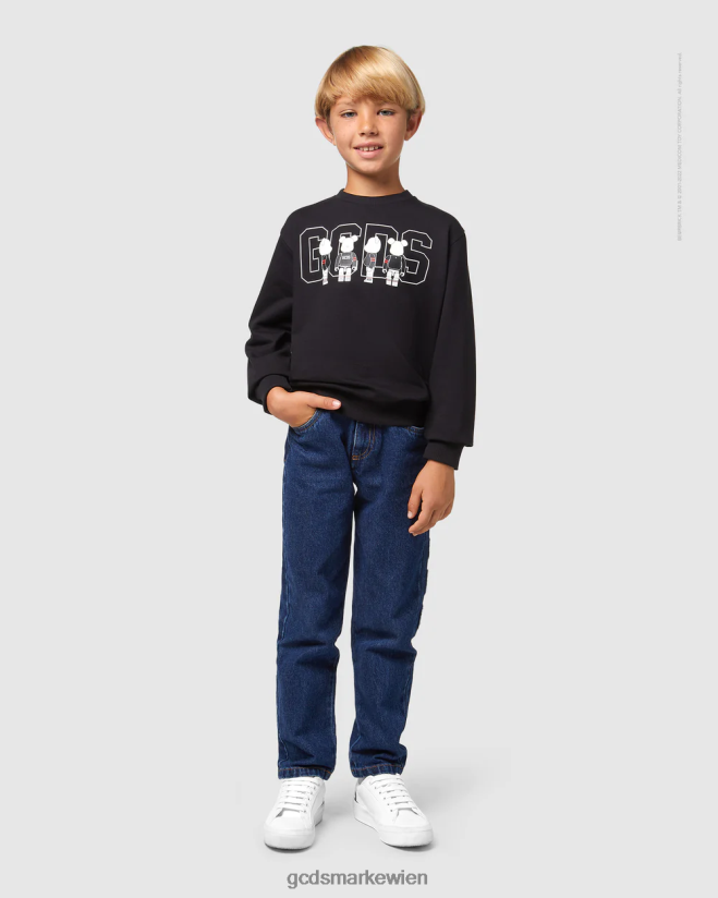 Junior-Rundhalsausschnitt GCDS x Be@rbrick Kinder Kleidung Schwarz V0XTXR705